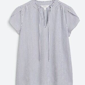 Market & Spruce Navy and White Striped Top